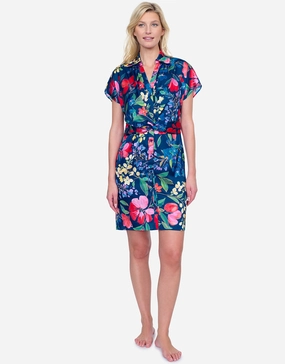 Garden Dream Beach Dress - Multi Navy Gottex - Gottex swimsuits discount