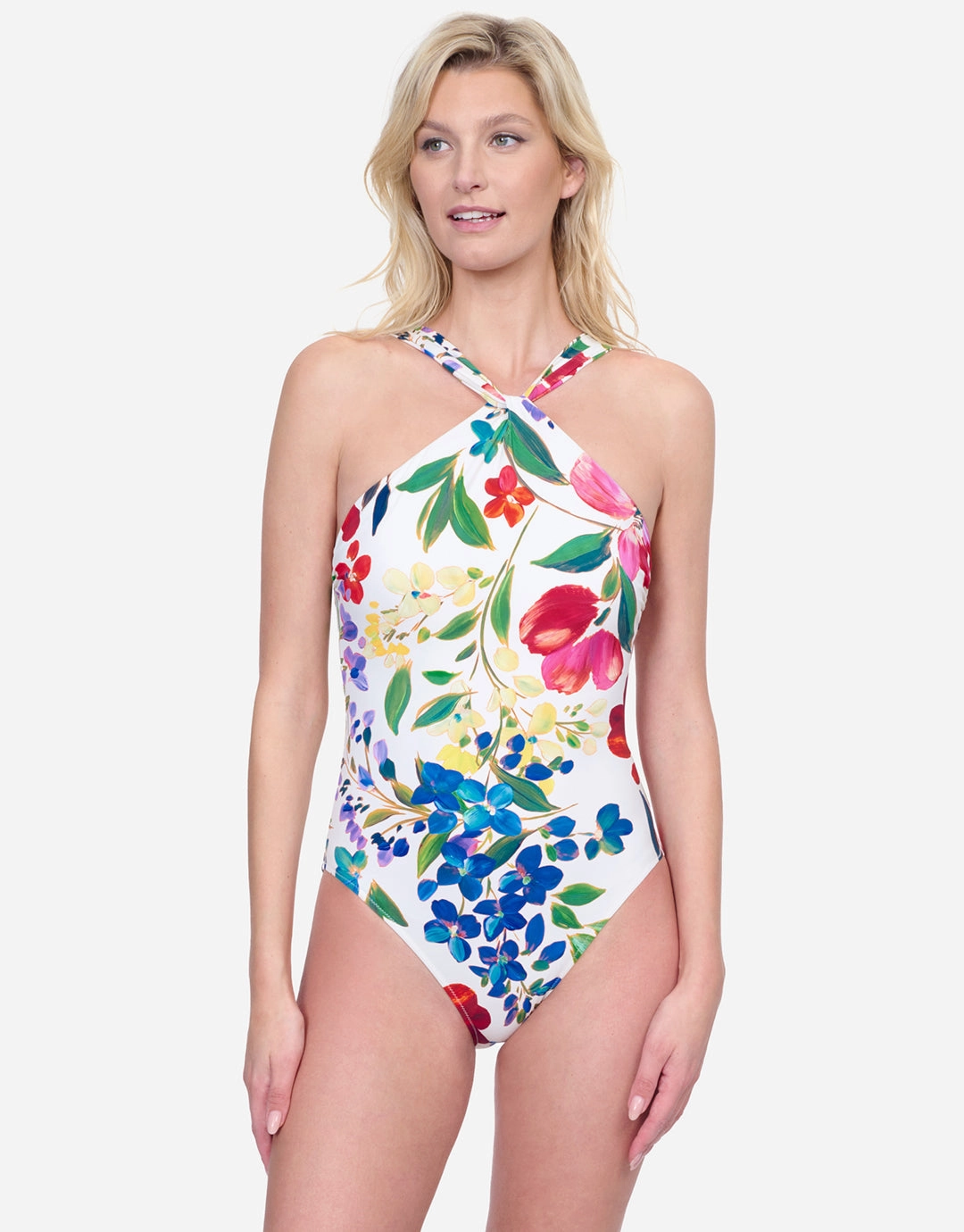 Garden Dream High Neck Swimsuit - Off White Gottex - Gottex swimsuits discount