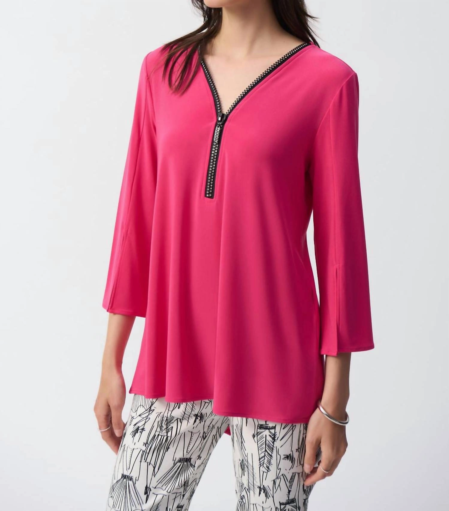 Geranium Fit And Flare Tunic In Pink