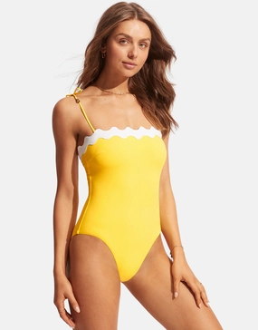Gia Ric Rac Bandeau Swimsuit - Citron Seafolly - Seafolly bikinis sale