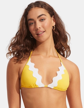 Gia Ric Rac Slide Tri Bikini Top - Citron Seafolly - Seafolly bikinis sale