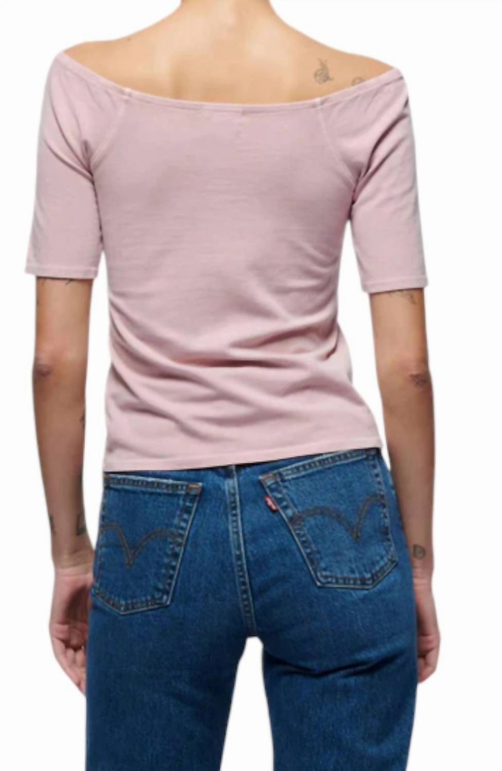 Giana Off The Shoulder Top In Violet Ice