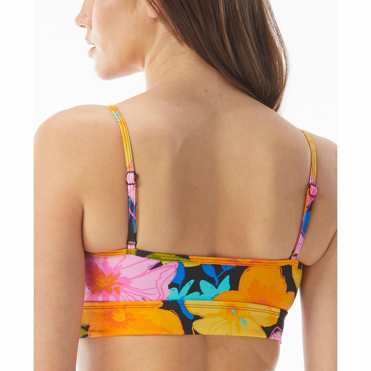 Gianna Womens Floral Print Beachwear Bikini Swim top