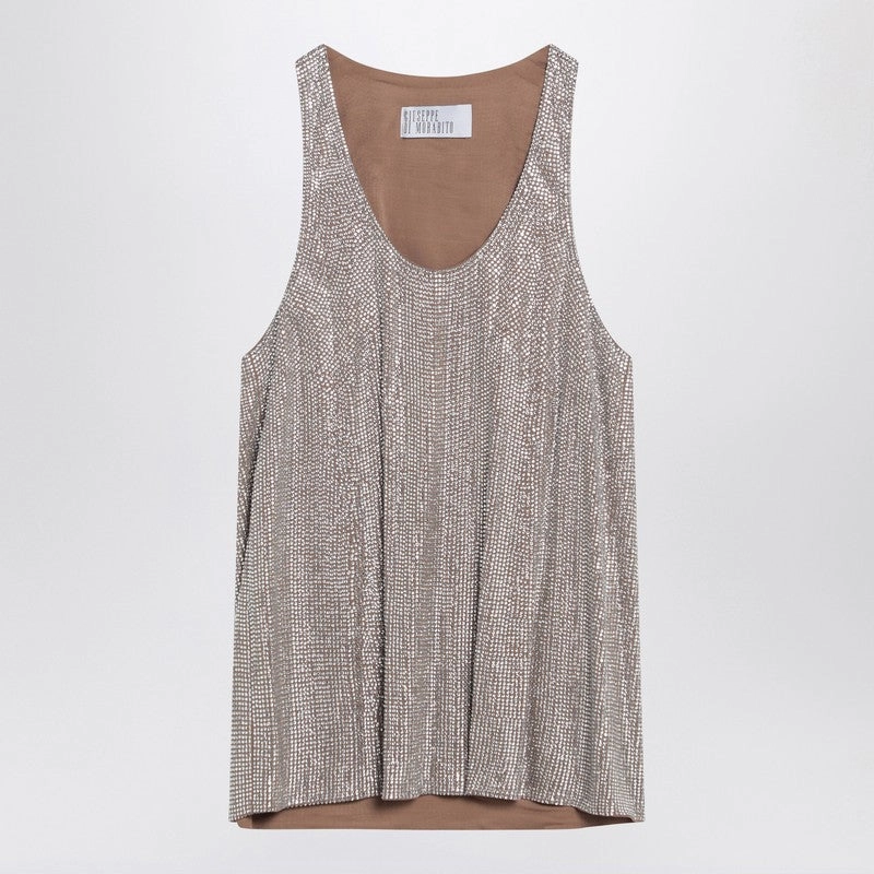 Giuseppe Di Morabito Women's Tank Top With Rhinestones