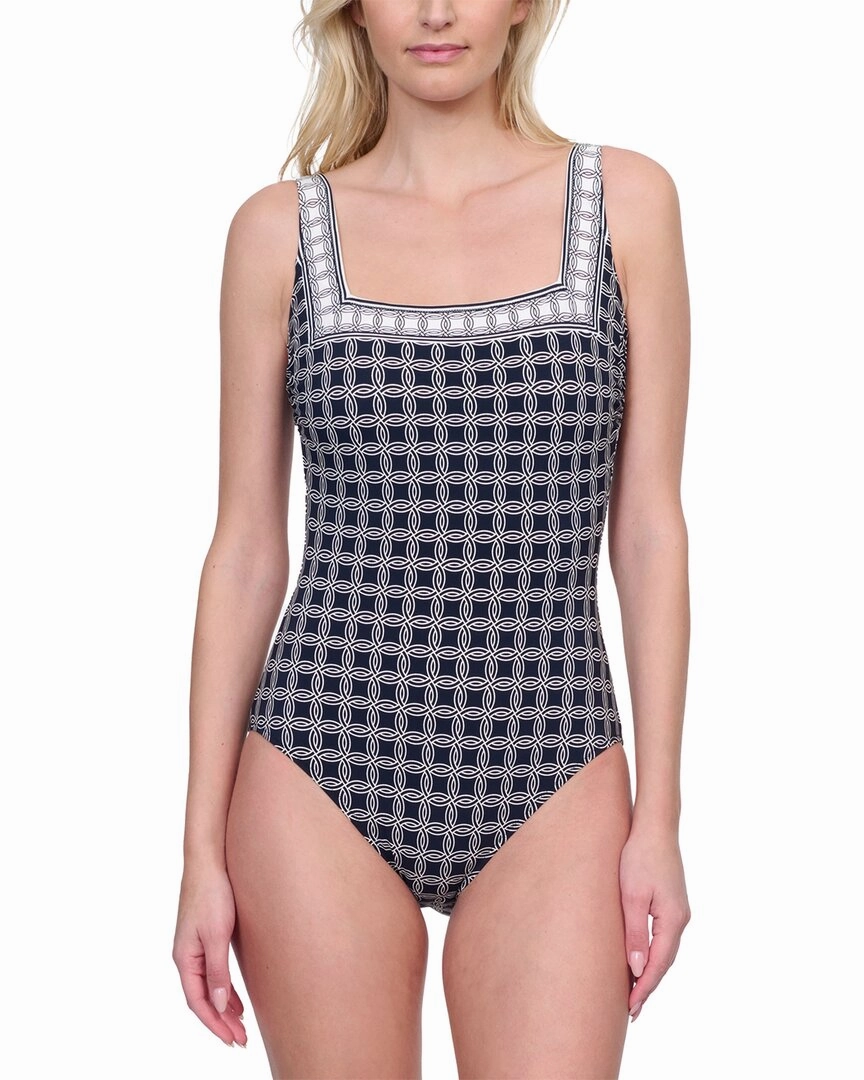 Gottex Square Neck One-Piece Swim Womens - shirred swimwear