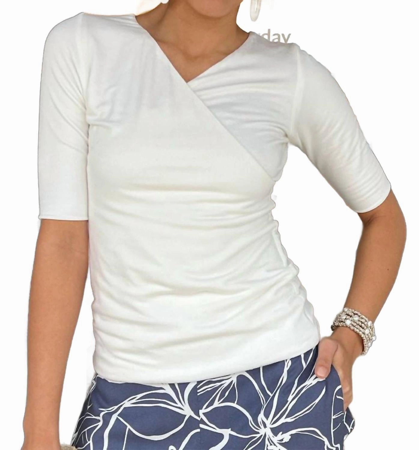 Gracie Cross Over Top In White