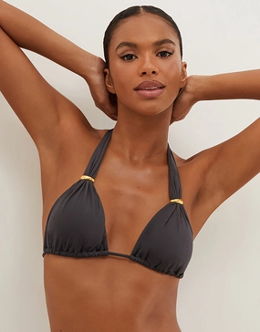 Graffiti Bia Tube Bikini Top - Grey ViX Paula Hermanny - ViX swimwear outlet