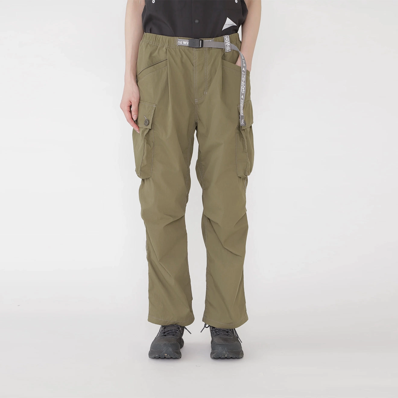 Gramicci x And Wander Womens Military Wide Pant Khaki