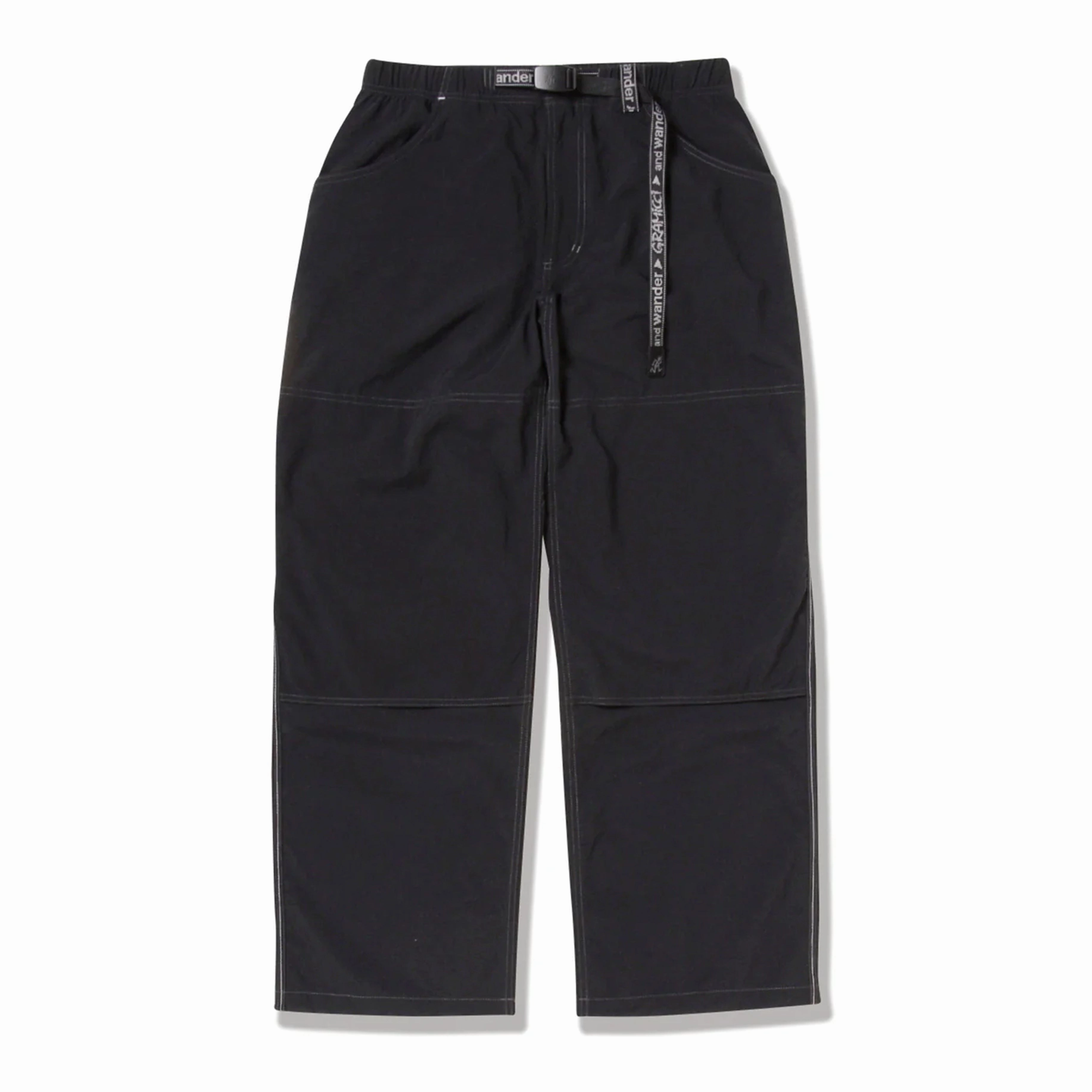 Gramicci x And Wander Womens Nylon Double Knee Pant Black womens pants flash sale