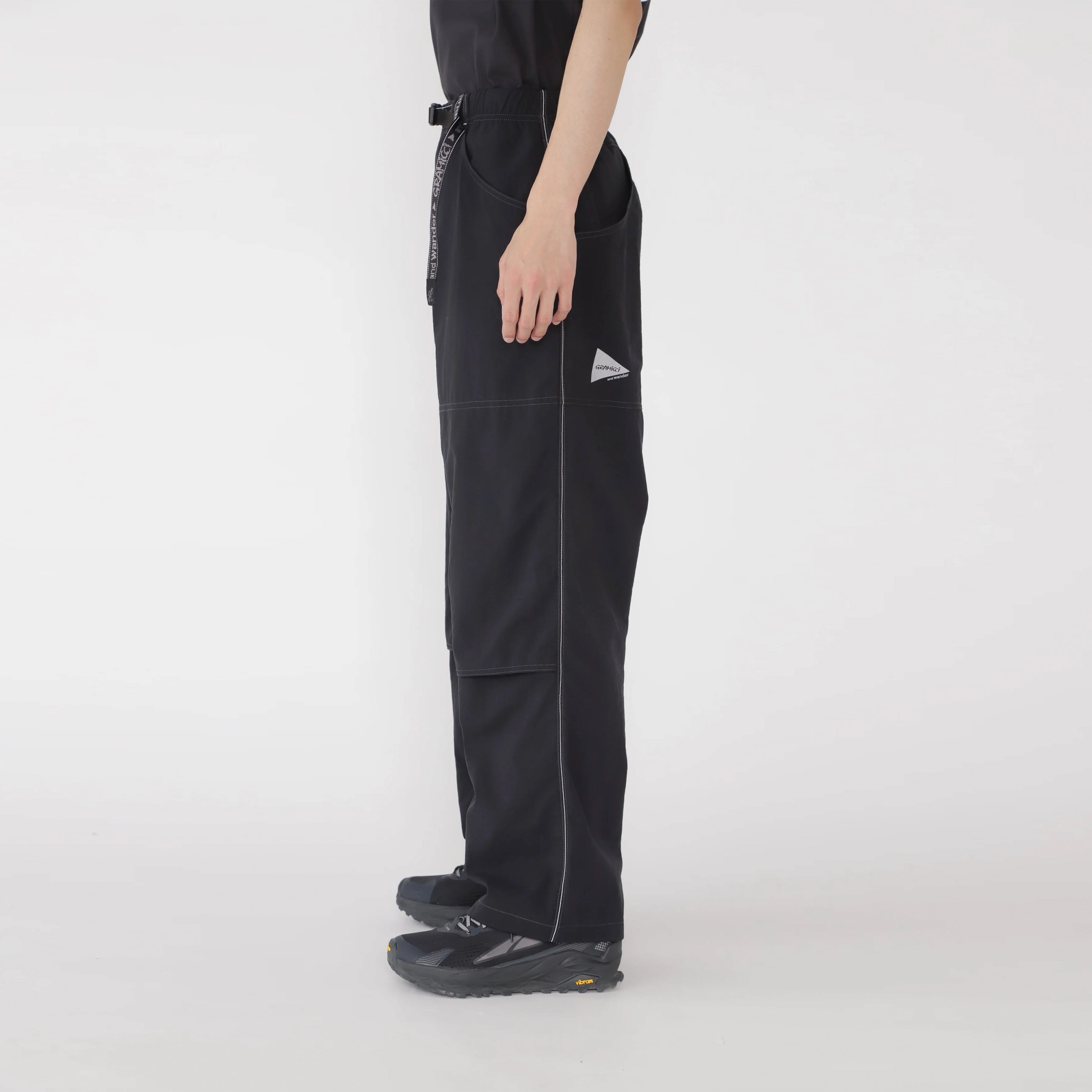 Gramicci x And Wander Womens Nylon Double Knee Pant Black