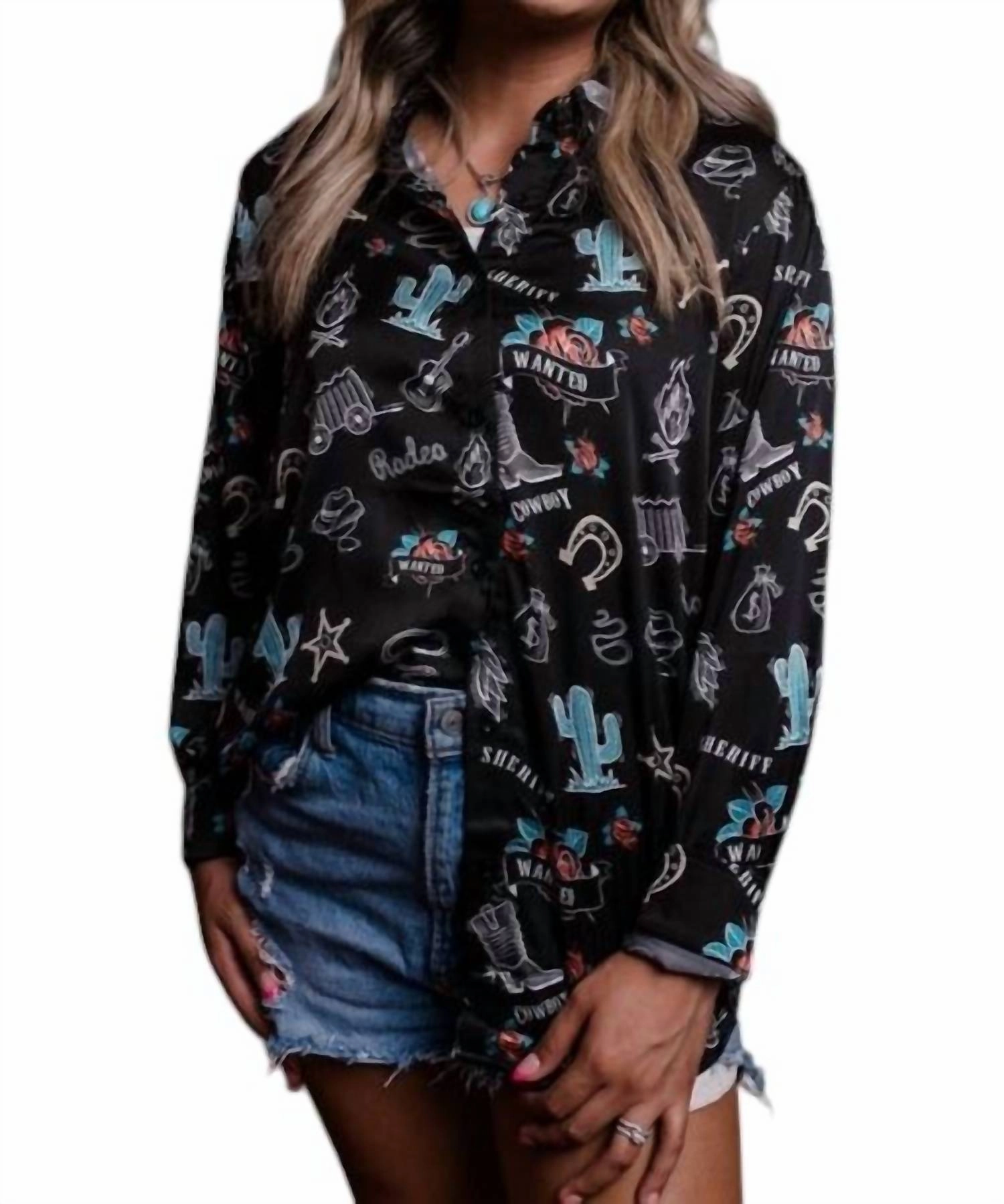 Graphic Shirt In Texas Rodeo
