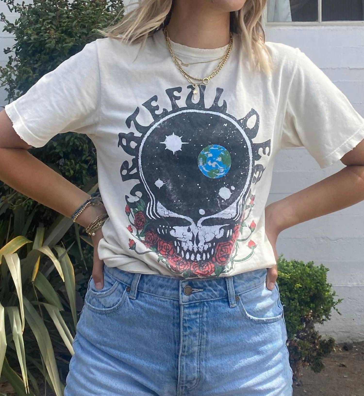 Grateful Dead 'keep On' Tee In Ivory