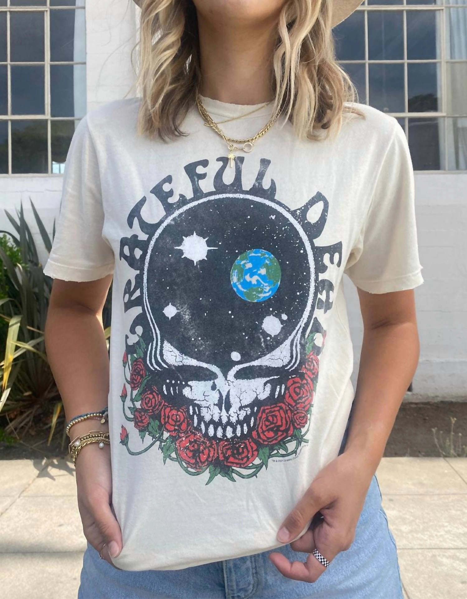 Grateful Dead 'keep On' Tee In Ivory