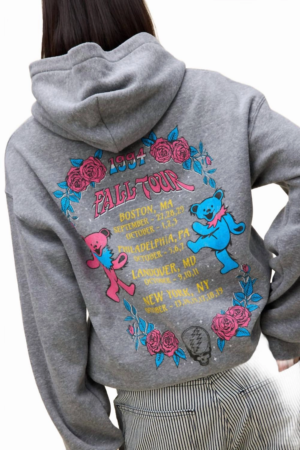 Grateful Dead Fall Tour Hoodie In Heather Grey