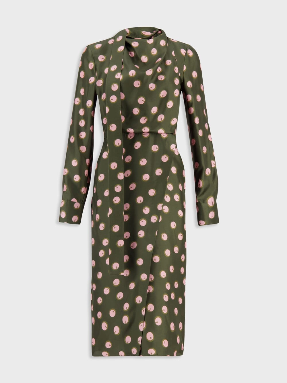 Green Printed Silk Dress cocktail dresses cheap