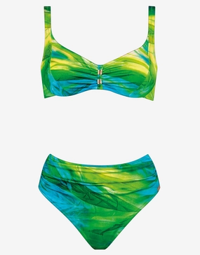 Green Waters Underwired Bikini Set - Aqua Flow Swim Womens - one-pieces cheap