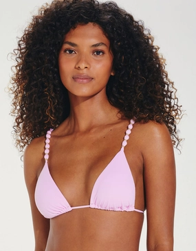 Grenadine Beads Parallel Tri Bikini Top - Lilac ViX Paula Hermanny - ViX swimwear outlet