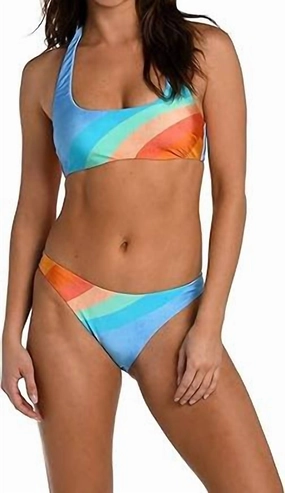 Halter Bralette Bikini Swimsuit Top In Mod Block Swim Womens - scoop neck swimsuits