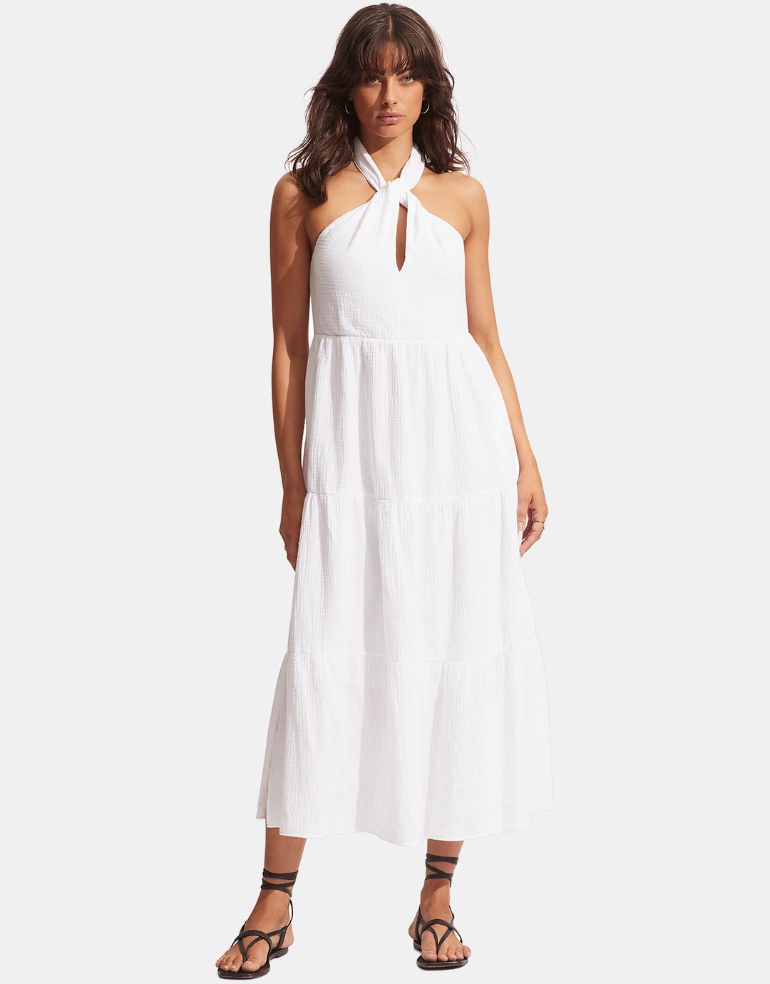 Halter Neck Dress - White Seafolly - Seafolly bikinis sale