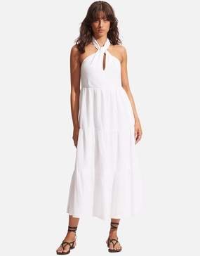 Halter Neck Dress - White Seafolly - Seafolly bikinis sale