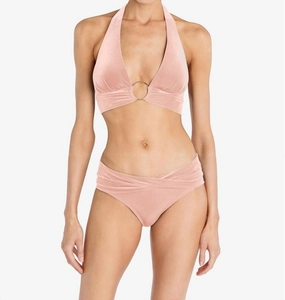 Halter Roxy Twist Bikini Bottom In Blush Swim Womens - scoop neck swimsuits