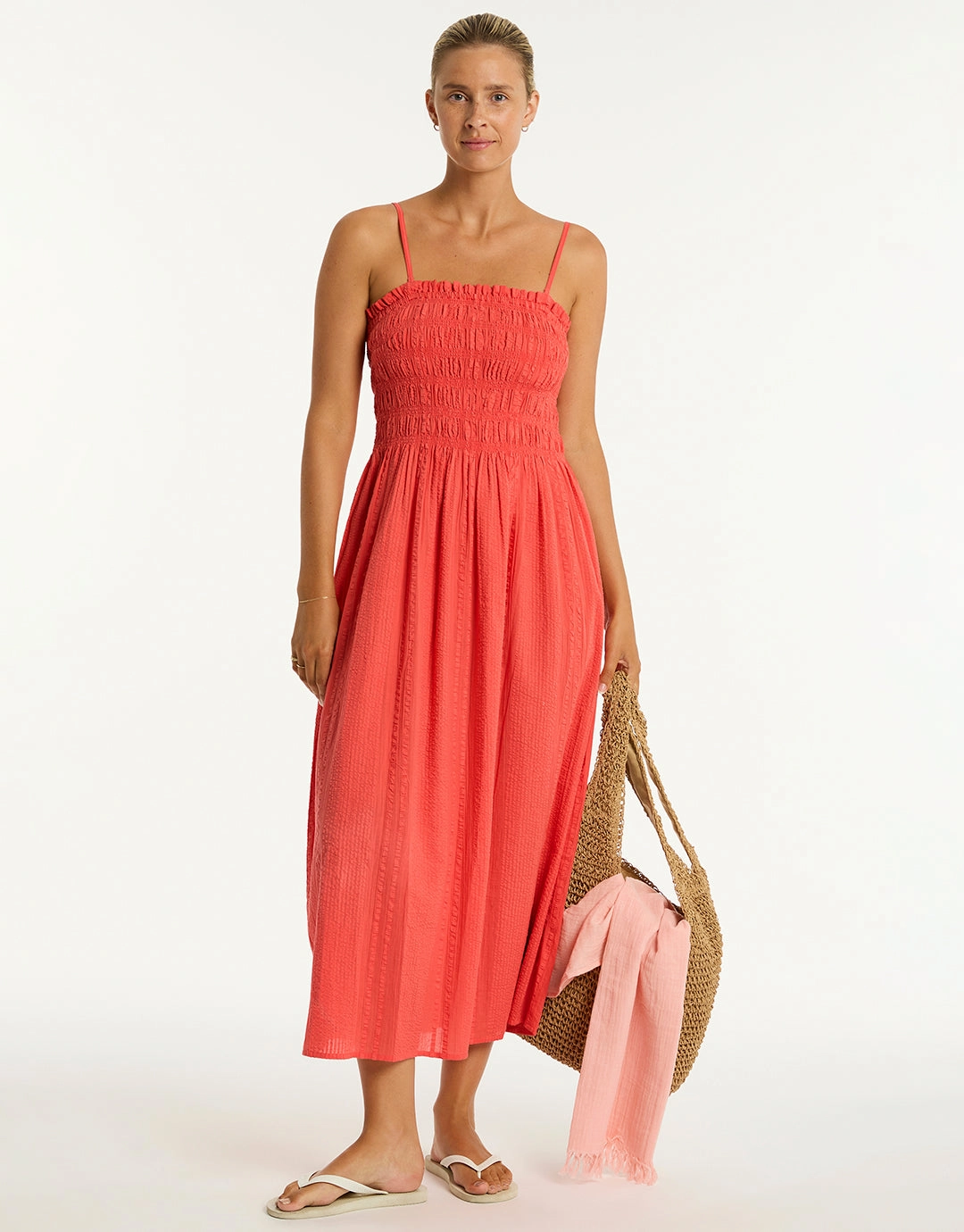 Heatwave Bandeau Dress - Flame Sea Level - Sea Level swimwear clearance