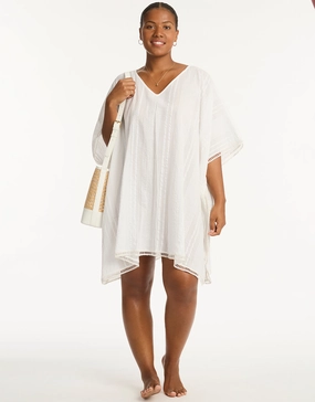 Heatwave Kaftan - White Sea Level - Sea Level swimwear clearance