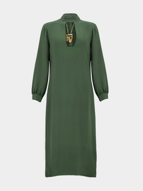 Hermes Silk Dress with Necklace wedding dresses promo