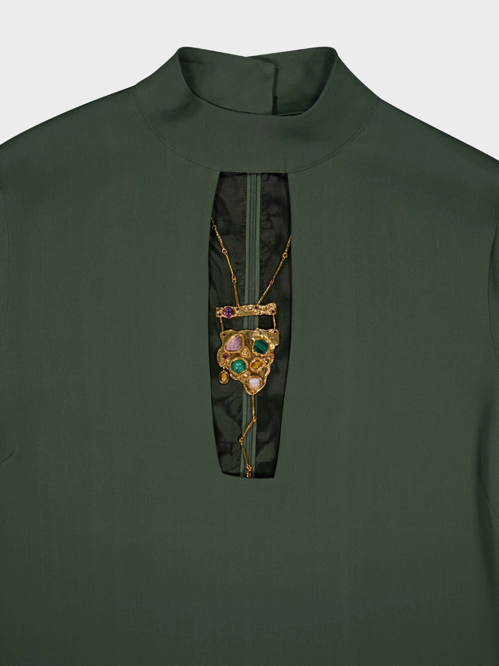 Hermes Silk Dress with Necklace