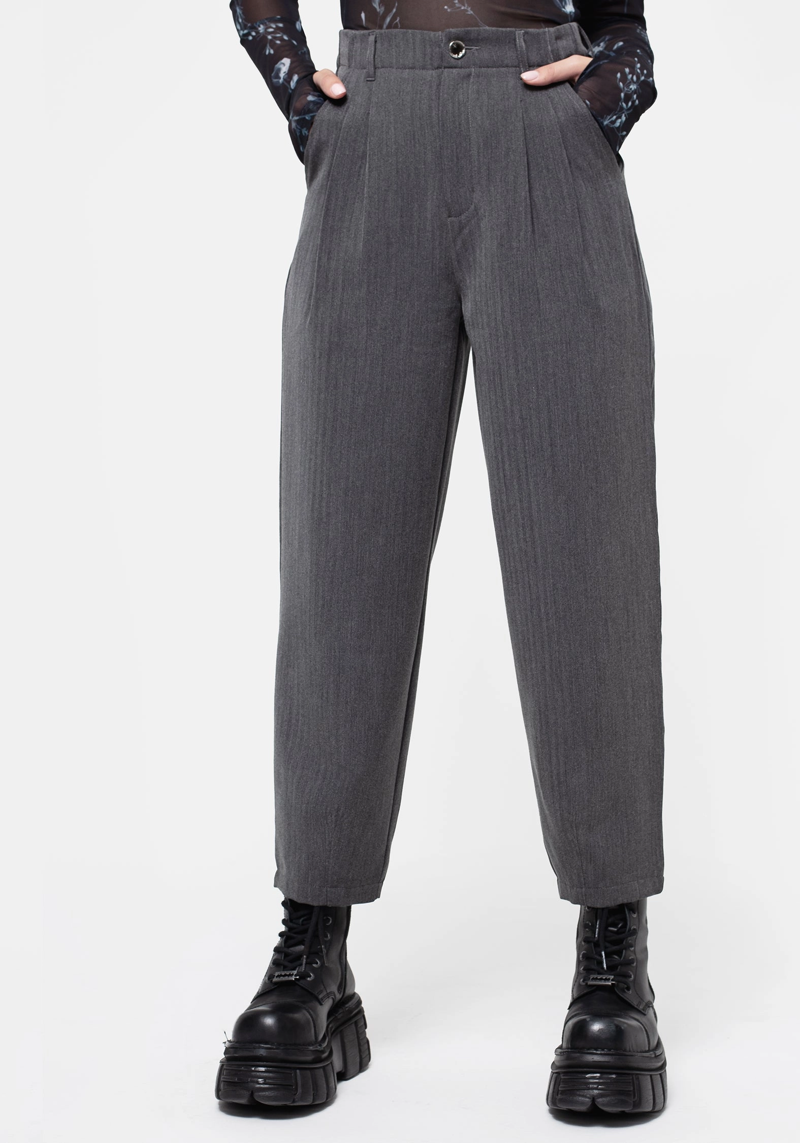 Herringbone Balloon Trousers Bottoms Womens - women's jeans sale