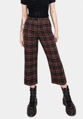 Hickory Check Straight Leg Trousers Bottoms Womens - women's jeans sale