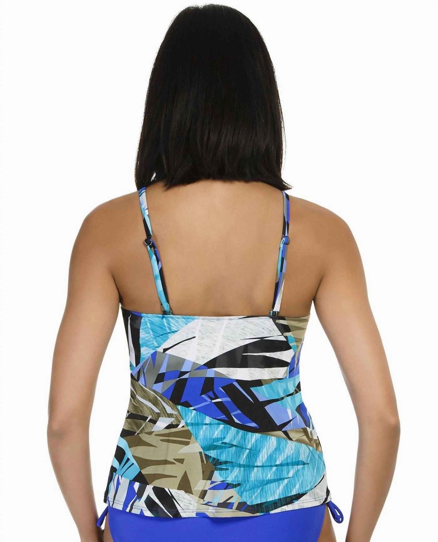 High Neck Tankini Top In Joe Fragment Fronds