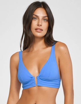 Honesty Banded Bikini Top - Horizon Blue Swim Womens - one-pieces cheap
