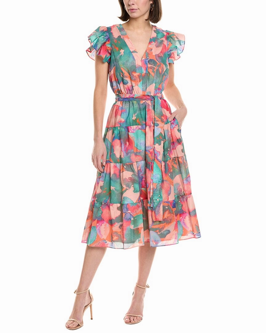 Hutch Journi Linen-Blend Midi Dress