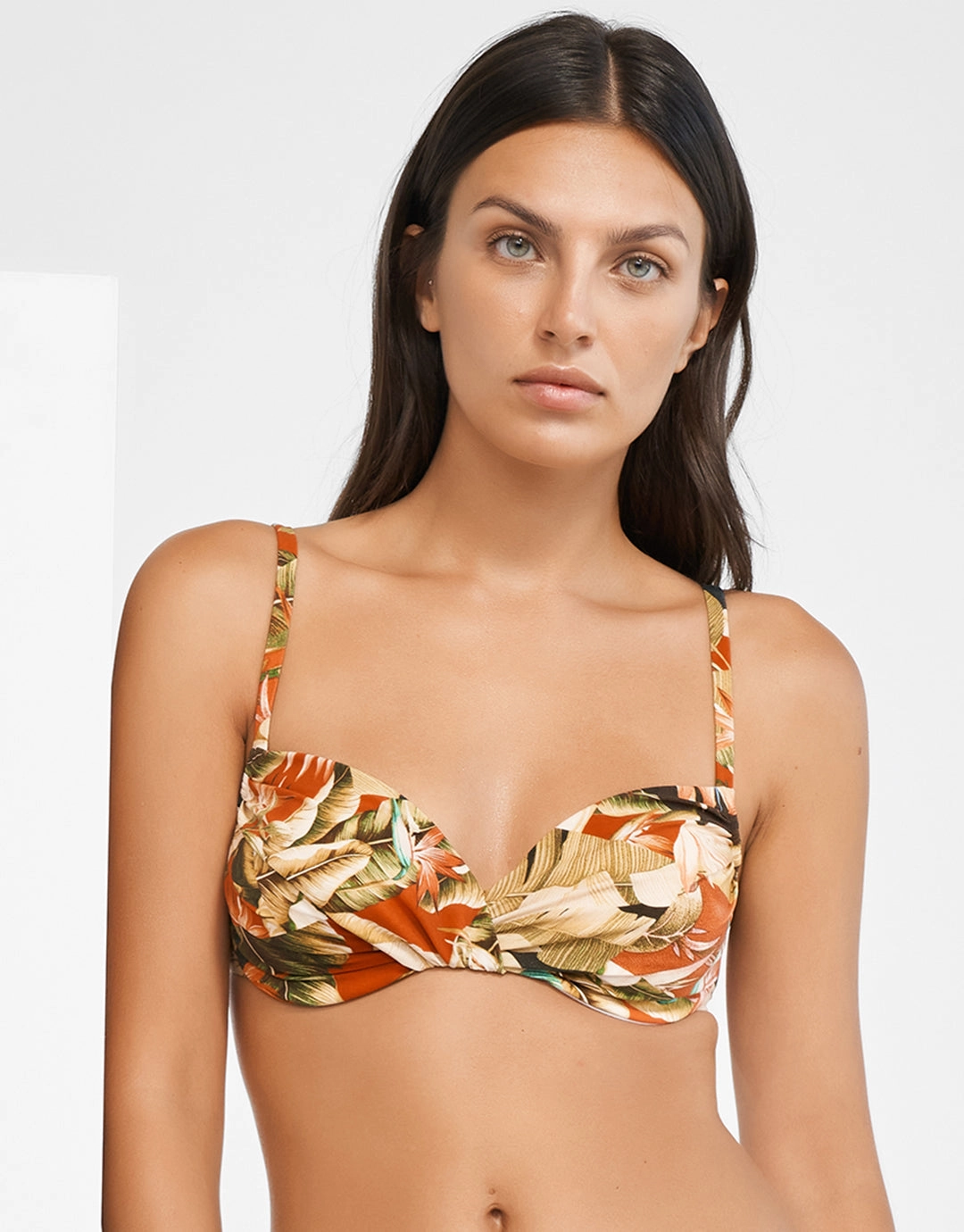 Hypnotic Underwired Bikini Top - Sepia Leaves Maryan Mehlhorn - Maryan Mehlhorn dresses