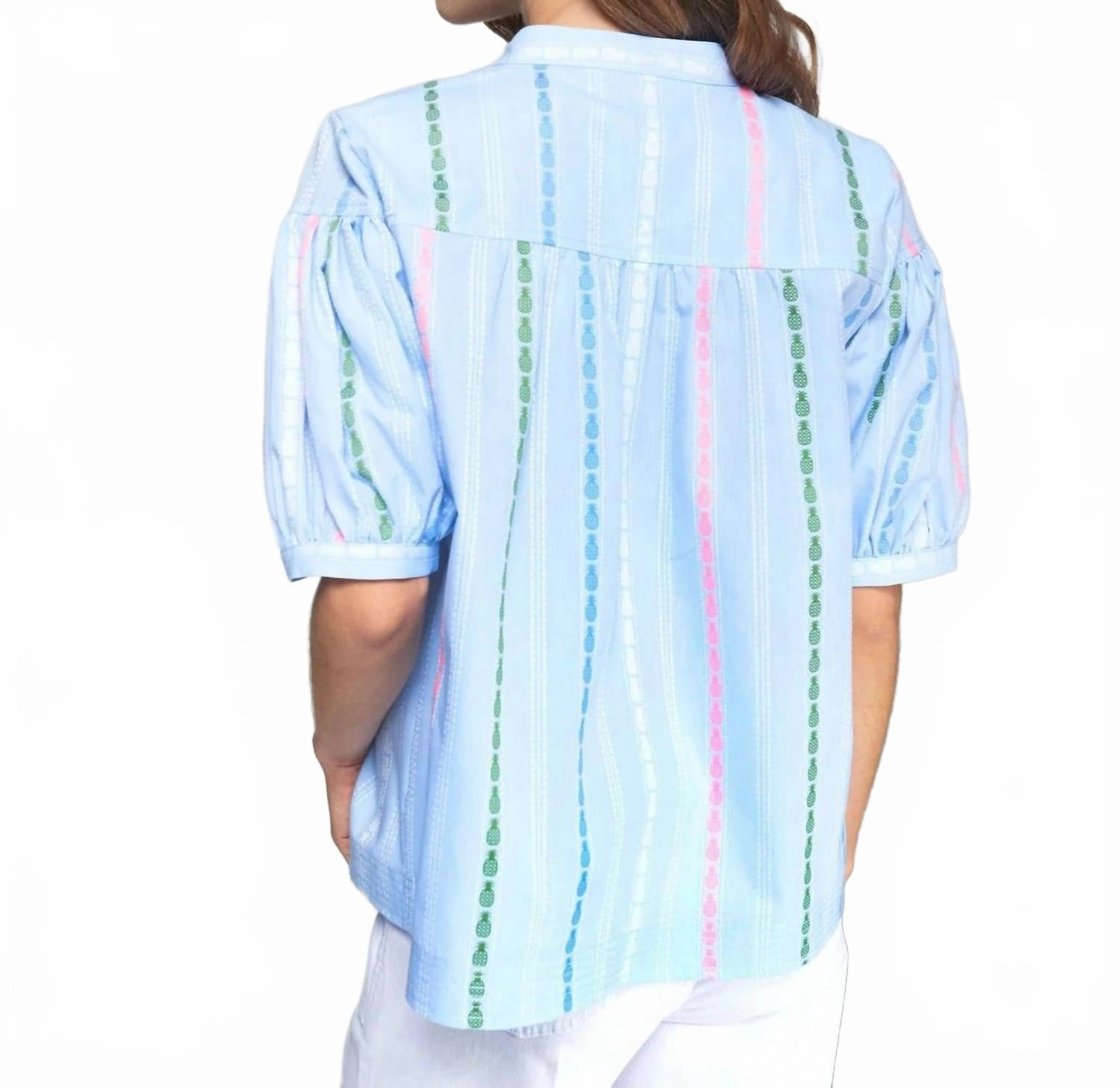 Iliana Top In Azul Pinas Fluor