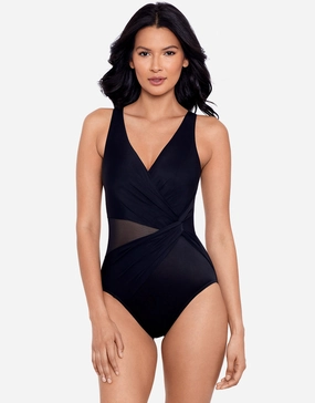 Illusionist Circe Swimsuit - Black Miraclesuit - Miraclesuit swimwear clearance