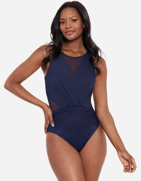 Illusionist Palma Swimsuit - Midnight Miraclesuit - Miraclesuit swimwear clearance