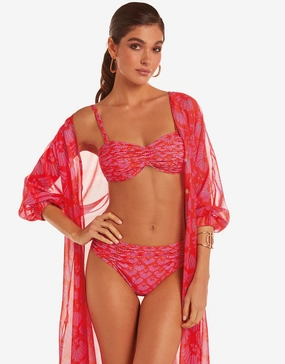 Indian Ruched Bandeau Bikini Set Roidal - Roidal activewear best price