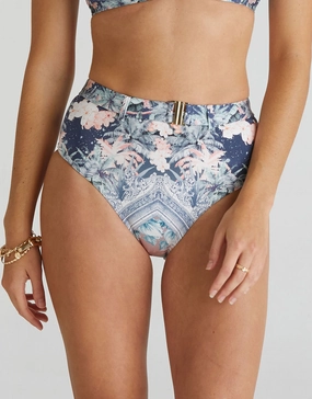 Indianic Marilyn High Waist Bikini Pant - Floral Swim Womens - swimsuits outlet