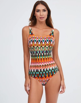 Ipanema High Front Swimsuit - Pink Multi Nuria Ferrer - Nuria Ferrer fashion sale