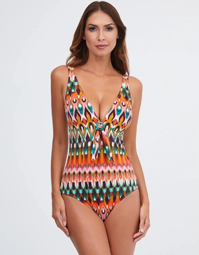 Ipanema Tie Front Swimsuit - Pink Multi Nuria Ferrer - Nuria Ferrer fashion sale