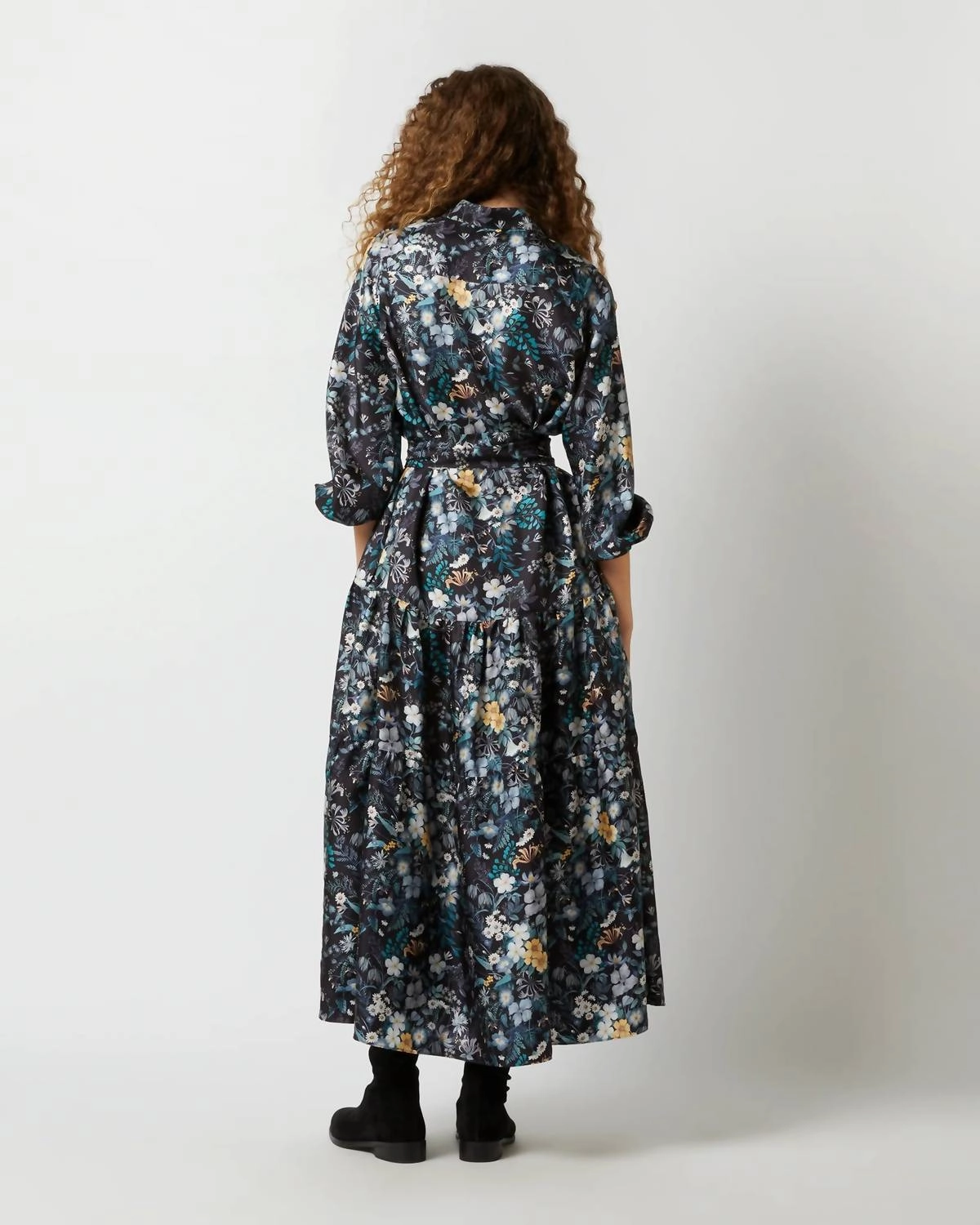 Isabella Popover Shirt Dress In Blue Multi