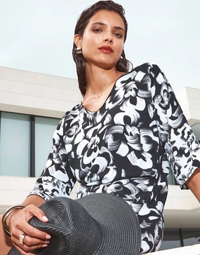 Island Beach Dress - Black and White Nuria Ferrer - Nuria Ferrer fashion sale