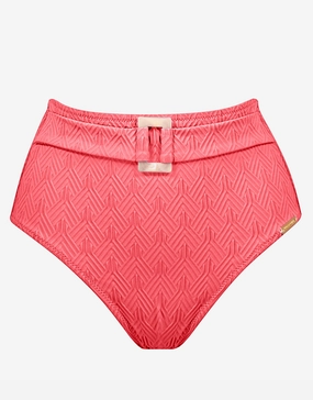 Island Nostalgia Belted High Waist Bikini Pant - Ocean Coral Watercult - Watercult swimsuits sale