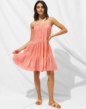 Island Nostalgia Mini Dress - Ocean Coral Watercult - Watercult swimsuits sale
