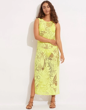 Islands Cover Up - Celery Seafolly - Seafolly bikinis sale