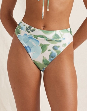 Isles Mid High Cut Bikini Pant - Watercolour Swim Womens - beachwear discount