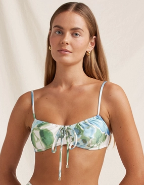 Isles Solstice Crop Bikini Top - Watercolour Swim Womens - monokinis best price