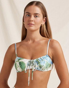 Isles Solstice Crop Bikini Top - Watercolour Swim Womens - beachwear discount